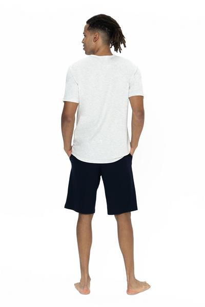 U.s Polo Assn. 18874 Erkek Kısa Kollu Bisiklet Yaka Şortlu Pijama Takımı-Karmelanj