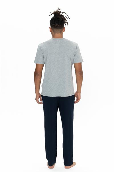 U.s Polo Assn. 18899 Erkek Kısa Kollu Bisiklet Yaka Pijama Takımı-Gri