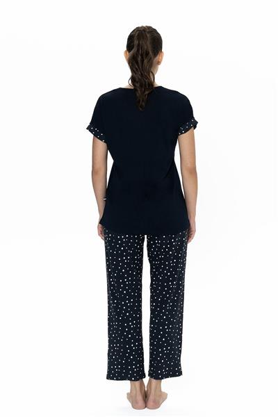 U.s Polo Assn. 20052 Kadın Kısa Kollu Bisiklet Yaka Pijama Takımı-Lacivert