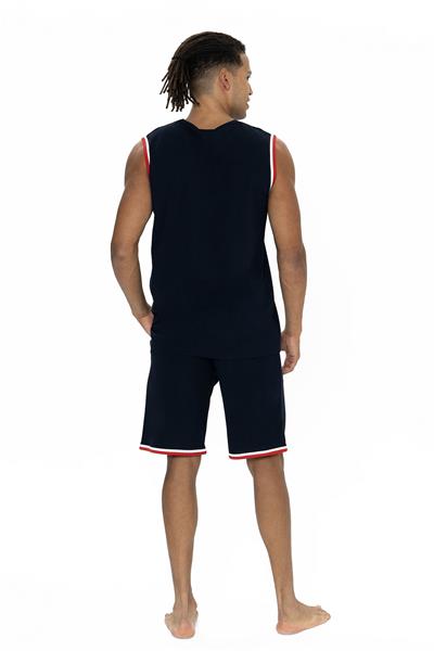 U.s Polo Assn. 18872 Erkek Kolsuz Bisiklet Yaka Şortlu Pijama Takımı-Lacivert