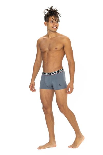 U.s Polo Assn. 80533 Erkek Pamuklu 3lü Boxer-Bordo&Siyah&Antrasitmelanj