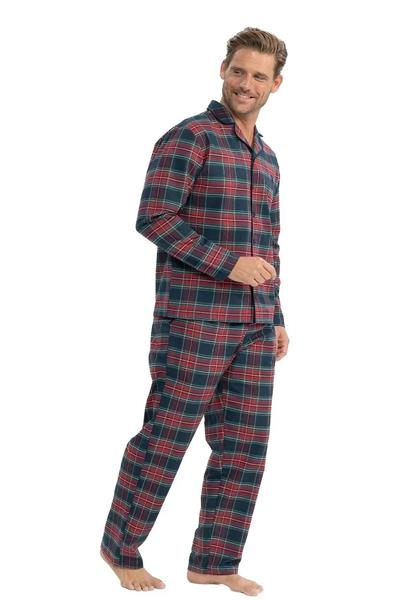 U.s Polo Assn. 18852 Erkek Uzun Kollu Önden Düğmeli Gömlek Pijama Takım-Bordo