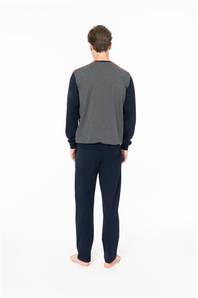 U.s Polo Assn. 18939 Erkek Uzun Kollu Bisiklet Yaka Rahat Ev Giyim-Antrasitmelanj