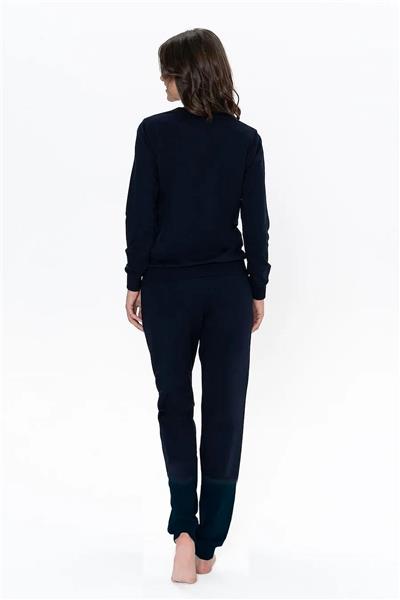 U.s Polo Assn. 20111 Kadın Uzun Kollu Bisiklet Yaka Paçası Lastikli Rahat Ev giyim-Lacivert