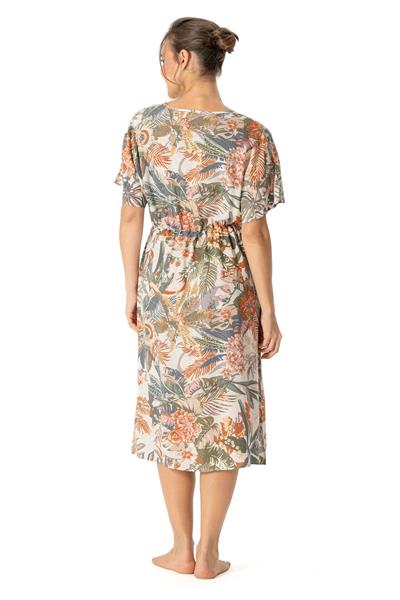 U.s Polo Assn. 17060 Kadın Kısa Kollu V Yaka Elbise-Desenli