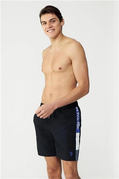 U.s Polo Assn. 23005 Erkek Cepli Uzun Deniz Şortu-Siyah