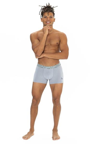 U.s Polo Assn. 80543 Erkek Pamuklu 3lü Boxer-Lacivert&İndigo&Gri