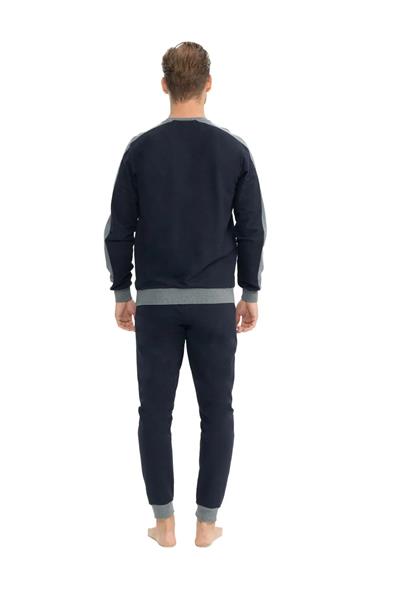 U.s Polo Assn. 18813 Erkek Uzun Kollu Yuvarlak Yaka Paçası Lastikli Rahat Ev Giyim-Lacivert