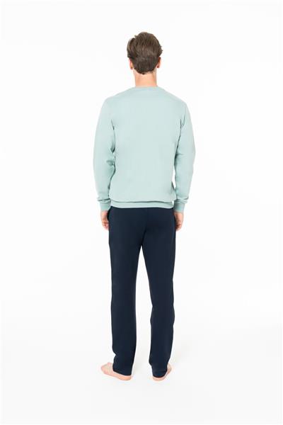 U.s Polo Assn. 18940 Erkek Uzun Kollu Bisiklet Yaka Rahat Ev Giyim-Mint