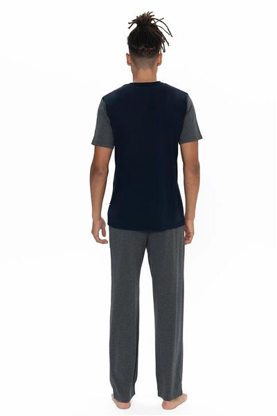 U.s Polo Assn. 18898 Erkek Kısa Kollu Bisiklet Yaka Pijama Takımı-Lacivert