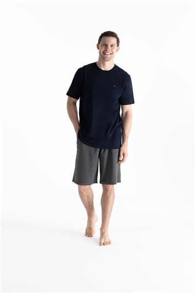 U.s Polo Assn. 19011 Erkek Kısa Kollu Şortlu Pijama Takımı-Lacivert