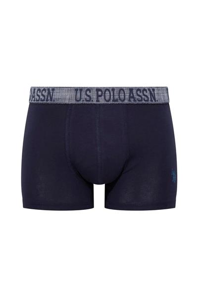 U.s Polo Assn. 80503 Erkek Pamuklu 3lü Boxer-İndigo&Lacivert&Baskılı