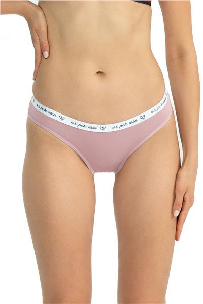 U.s Polo Assn. 66436 Kadın Karışık Desen Pamuklu 3lü Slip Külot-Gülkurusu