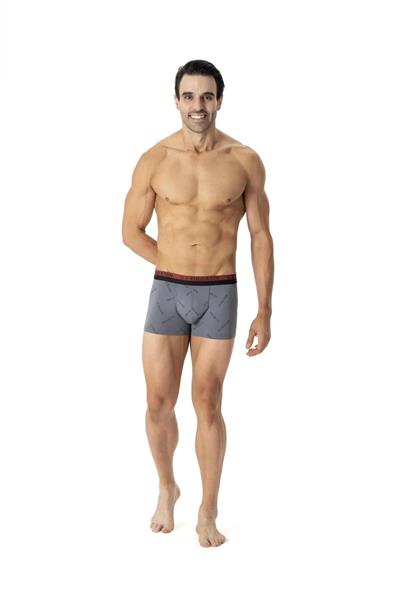 U.s Polo Assn. 80522 Erkek Pamuklu 3lü Boxer-Siyah&Baskılı&Bordo