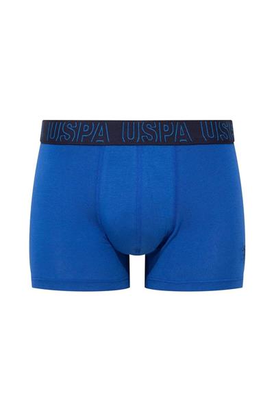 U.s Polo Assn. 80518 Erkek Pamuklu 3lü Boxer-Saks&Antrasit&Siyah