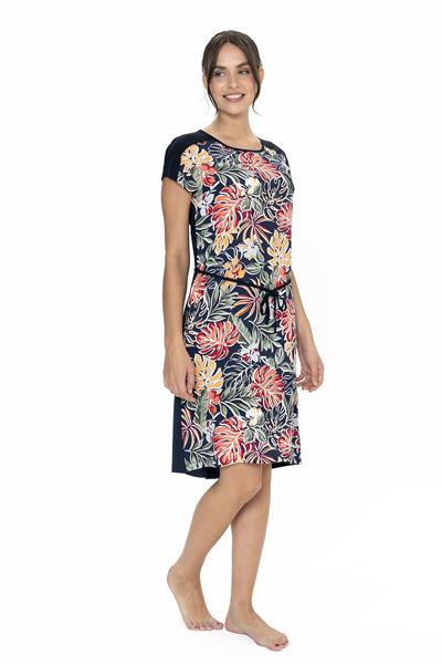 U.s Polo Assn. 20028 Kadın Kısa Kollu Bisiklet Yaka Rahat Ev Giyim-Lacivert