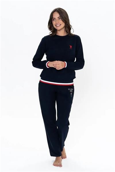 U.s Polo Assn. 20110 Kadın Uzun Kollu Bisiklet Yaka Rahat Ev giyim-Lacivert