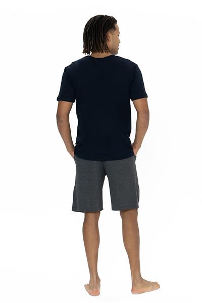 U.s Polo Assn. 18884 Erkek Kısa Kollu Bisiklet Yaka Şortlu Pijama Takımı-Lacivert