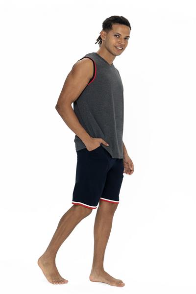 U.s Polo Assn. 18872 Erkek Kolsuz Bisiklet Yaka Şortlu Pijama Takımı-Antrasitmelanj