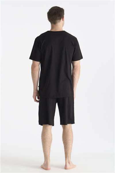 U.s Polo Assn. 19012 Erkek Kısa Kollu Şortlu Pijama Takımı-Siyah