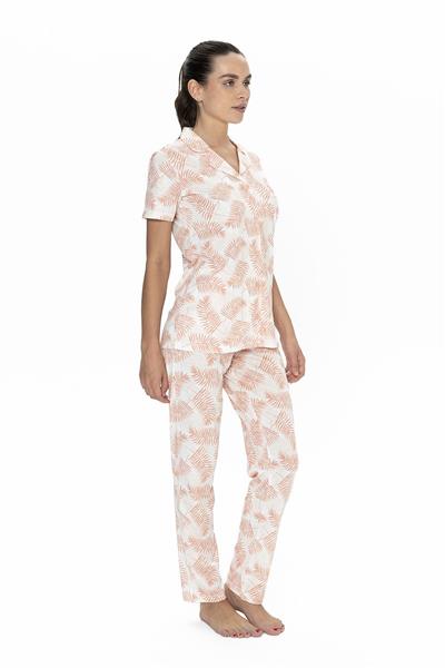 U.s Polo Assn. 20087 Kadın Kısa Kollu Gömlek Pijama Takım-Somon