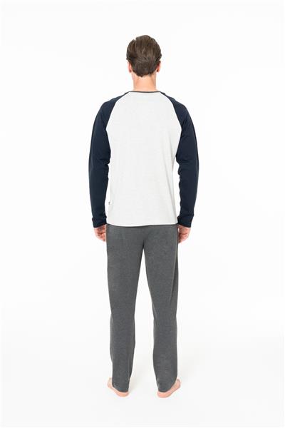 U.s Polo Assn. 18965 Erkek Uzun Kollu Yakası Üç Düğmeli Pijama Takımı-Lacivert