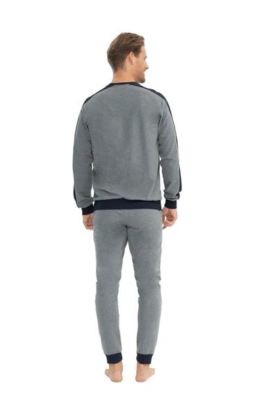 U.s Polo Assn. 18813 Erkek Uzun Kollu Yuvarlak Yaka Paçası Lastikli Rahat Ev Giyim-Antrasitmelanj