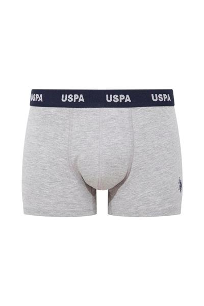 U.s Polo Assn. 80509 Erkek Pamuklu 3lü Boxer-Bordo&Grimelanj&Baskılı
