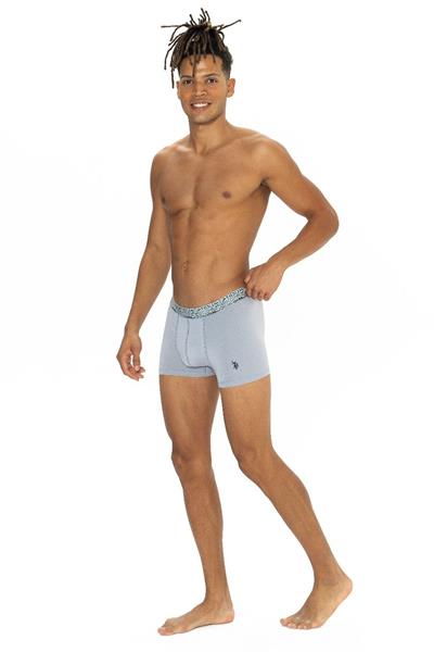 U.s Polo Assn. 80543 Erkek Pamuklu 3lü Boxer-Lacivert&İndigo&Gri