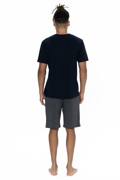 U.s Polo Assn. 18865 Erkek Kısa Kollu Bisiklet Yaka Şortlu Pijama Takımı-Lacivert