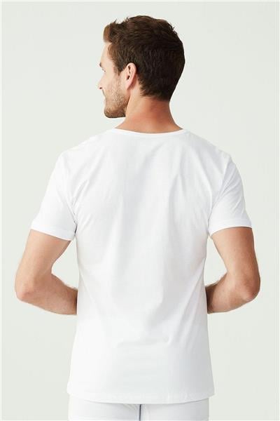 U.s Polo Assn. 90001 Erkek Battal 2li V Yaka T-Shirt-Beyaz