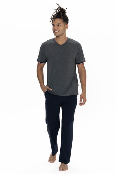 U.s Polo Assn. 18896 Erkek Kısa Kollu Bisiklet Yaka Pijama Takımı-Antrasitmelanj