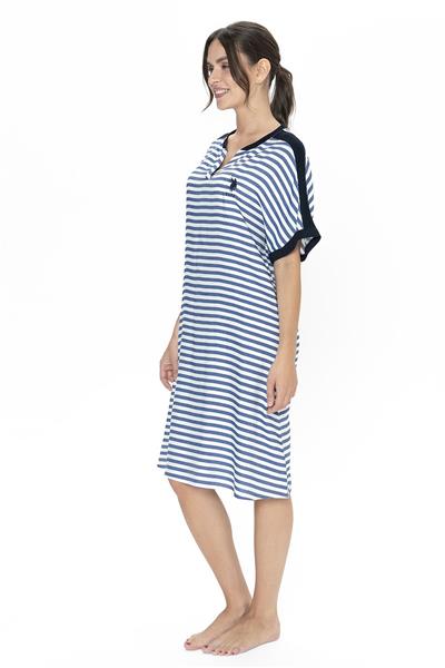 U.s Polo Assn. 20035 Kadın Kısa Kollu V Yaka Rahat Ev Giyim-Lacivert