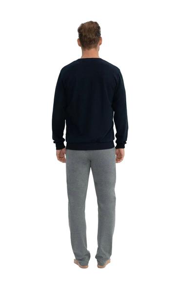 U.s Polo Assn. 18817 Erkek Uzun Kollu Yuvarlak Yaka Rahat Ev Giyim-Lacivert