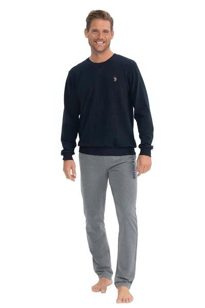 U.s Polo Assn. 18817 Erkek Uzun Kollu Yuvarlak Yaka Rahat Ev Giyim-Lacivert
