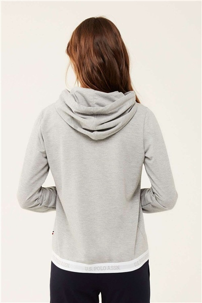 U.s Polo Assn. 16599 Kadın Kapişonlu Eşofman Üstü-gri