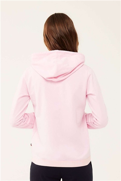 U.s Polo Assn. 16599 Kadın Kapişonlu Eşofman Üstü-Pembe