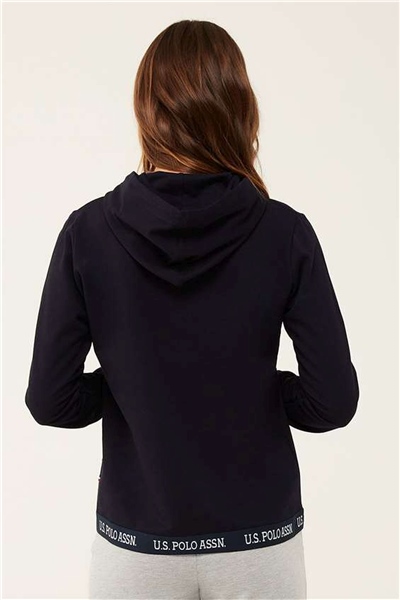 U.s Polo Assn. 16599 Kadın Kapişonlu Eşofman Üstü-Lacivert