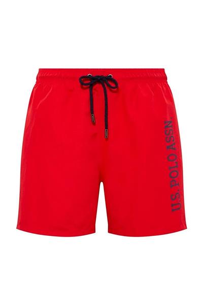 U.s Polo Assn. 21005 Erkek Orta Boy Deniz Şortu-Kırmızı