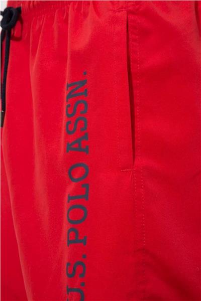U.s Polo Assn. 21005 Erkek Orta Boy Deniz Şortu-Kırmızı