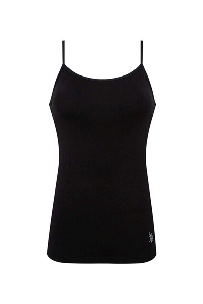 U.s Polo Assn. 66000 Kadın İp Askılı Atlet -Siyah