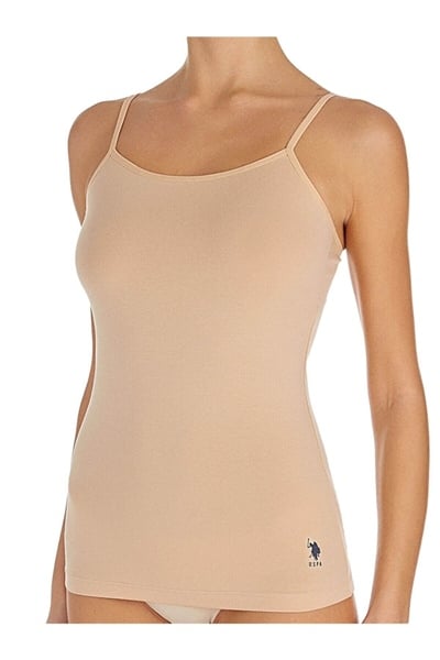 U.s Polo Assn. 66000 Kadın İp Askılı Atlet -Ten