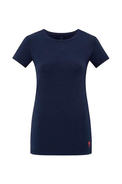U.s Polo Assn. 66002 Kadın Modal Kısa Kollu Yuvarlak Yaka T-Shirt-Lacivert