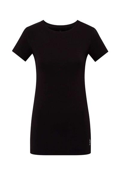 U.s Polo Assn. 66002 Kadın Modal Kısa Kollu Yuvarlak Yaka T-Shirt-Siyah