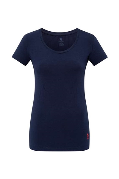 U.s Polo Assn. 66003 Kadın Derin Yuvarlak Yaka T-Shırt-Lacivert