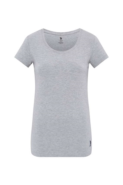 U.s Polo Assn. 66003 Kadın Derin Yuvarlak Yaka T-Shırt-Grimelanj