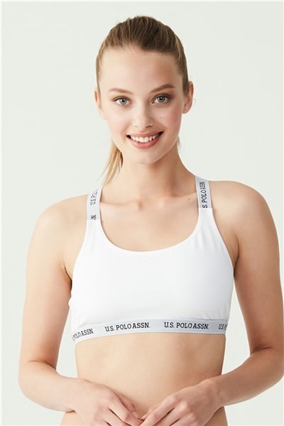U.s Polo Assn. 66117 Çapraz Askılı Büstiyer-Beyaz