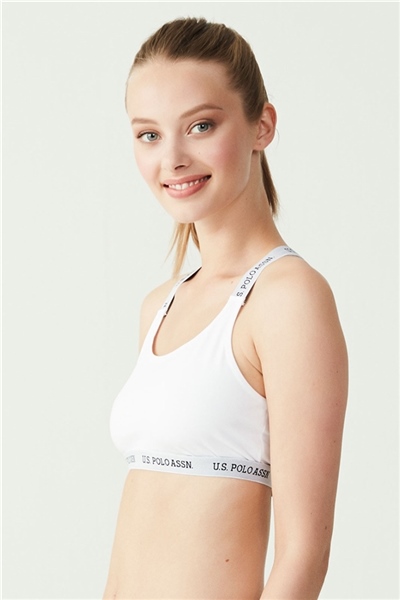 U.s Polo Assn. 66117 Çapraz Askılı Büstiyer-Beyaz