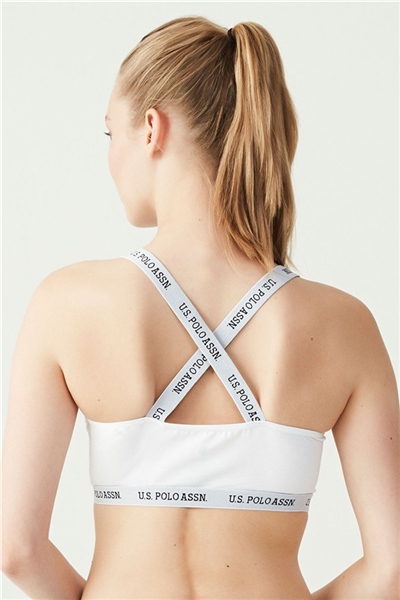 U.s Polo Assn. 66117 Çapraz Askılı Büstiyer-Beyaz