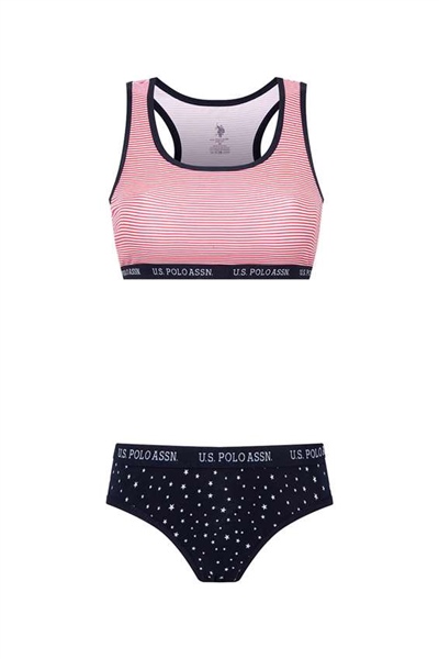 U.s Polo Assn. 66251 Kadın Büstiyer Slip Takım-Lacivert